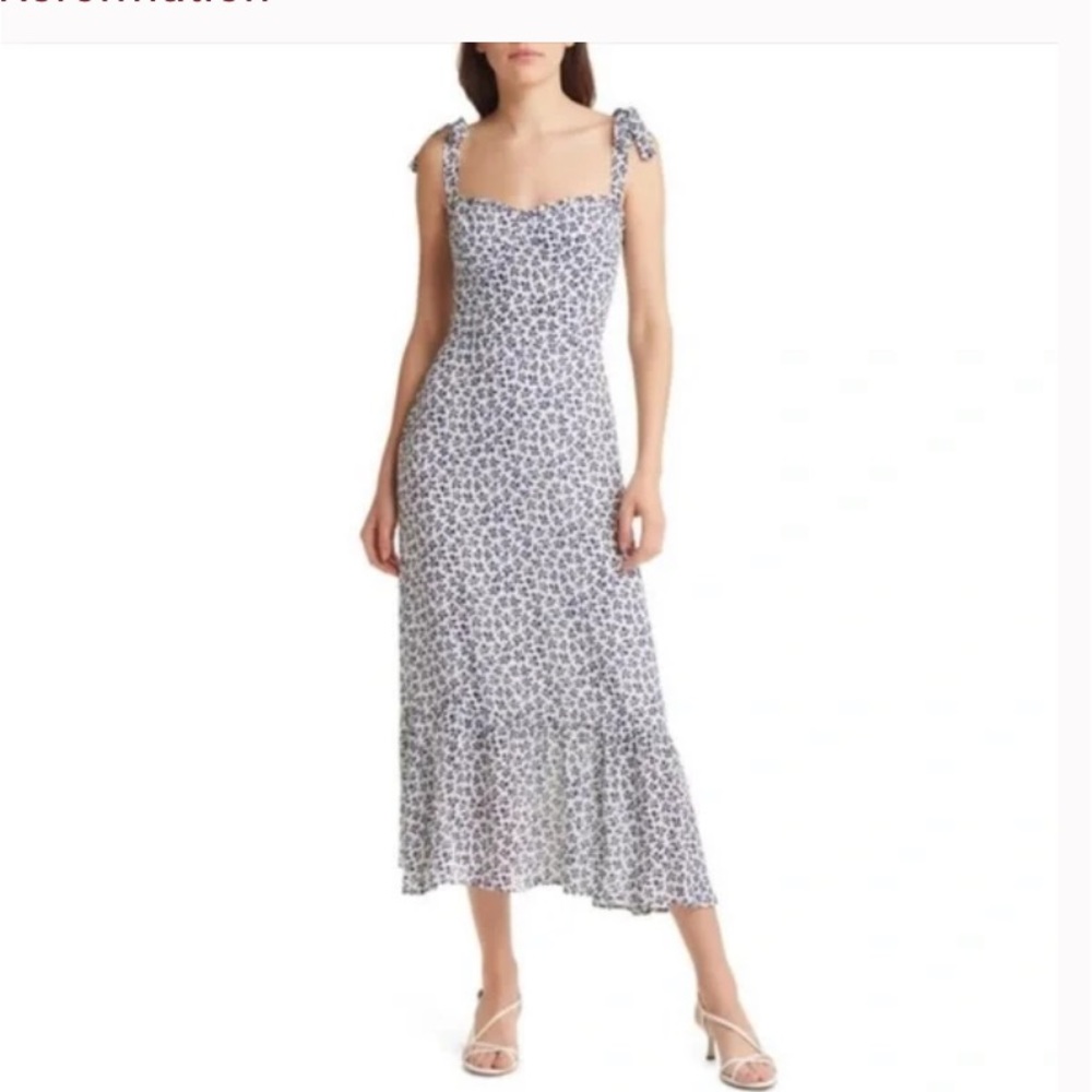 Reformation Nikita Tie Midi Dress B469